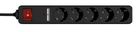 Gembird, listwa zasilająca, przeciwprzepięciowa, 5XSCHUKO + 2xUSB, 1,5m, czarna