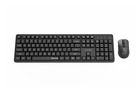 Gembird, Silent Key Pro Business, zestaw bezprzewodowy, klawiatura i mysz, czarny, układ US
