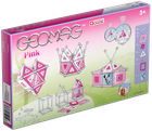 Geomag, Pink, konstrukcyjne klocki magnetyczne, 142 elementów