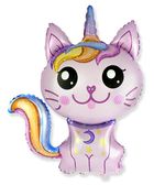 Godan, balon foliowy, magiczny kot, różowy, 61 cm