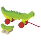 Goki, Krokodyle Cosmo i Croki, drewniane zabawki do ciągnięcia