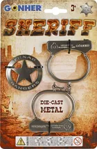 Gonher, kajdanki + metalowa odznaka szeryfa