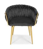 Gordon Trade, Glamour, krzesło welurowe, czarne