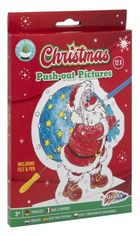 Grafix, obrazki świateczne, kolorowanie i wycinanie, 15-20 cm, 12 szt.