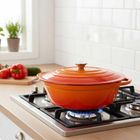 Hage, emaliowana brytfanna żeliwna, gęsiarka, pomarańczowa, 6l