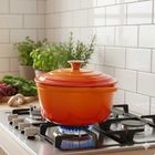 Hage, emaliowany garnek żeliwny, pomarańczowy, 24 cm, 4l