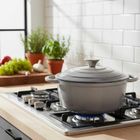 Hage, emaliowany garnek, żeliwny, szary, 26 cm, 5l