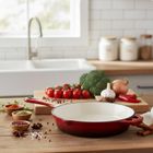 Hage, patelnia żeliwna, emaliowana, czerwona, 26 cm