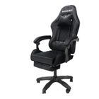HaloFuture, fotel gamingowy, z podnóżkiem, czarny