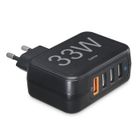 Hama, 33W, ładowarka sieciowa, 4xUSB‑A, czarna