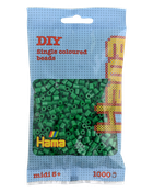 Hama, midi koraliki do prasowania, zielony, 1000 szt.