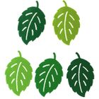 Hasta, filcowe liście ażurowe, 85-60mm, zielone, 5 szt.