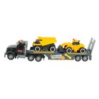 Heavy Load, ciężarówka z koparką i wywrotką, zestaw pojazdów budowlanych