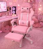 Hedo, fotel gamingowy, obrotowy, różowy
