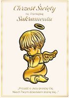 Henry, karnet A5, chrzest, złoty anioł