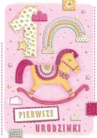 Henry, karnet A5 z kopertą, złocony, urodziny 1, konik