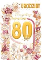 Henry, karnet A5 z kopertą, złocony, urodziny 80, suchatki