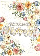 Henry, karnet B6 z kopertą, złocony, kwiaty pattern