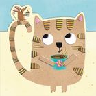 Henry, karnet wycinany, kot z myszką