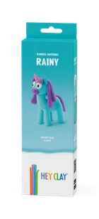 Hey Clay, Jednorożce, Rainy, masa plastyczna, 3 szt.