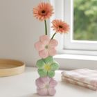 Home Styling Collection, Blomma, ceramiczny wazon dekoracyjny z motywem kwiatów, 23 cm