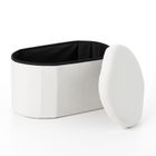 Home Styling Collection, Boucle Bini, podłużna pufa ze schowkiem, 71-39,5-39 cm