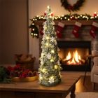 Home Styling Collection, choinka świecąca, zielona, stożek, 30 LED, 60 cm