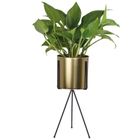 Home Styling Collection, doniczka złota na stojaku, 40 cm