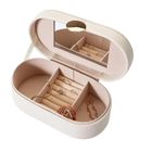 Home Styling Collection, Glint, szkatułka na biżuterię z lusterkiem, biała, 25 cm
