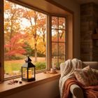 Home Styling Collection, lampion ze świecą LED, 24 cm