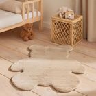 Home Styling Collection, Miś, dywan dziecięcy z imitacji futra, beżowy, 100-85 cm