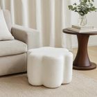 Home Styling Collection, pufa kwiatek, Yore, tapicerka baranek, 34-34-29 cm