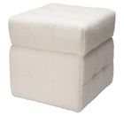 Home Styling Collection, Square, pufa ze schowkiem kostka, tapicerka baranek, 38-38-37 cm