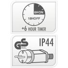 Home Styling Collection, świąteczna dekoracja, 124 LED, święty mikołaj na drabinie, 2m