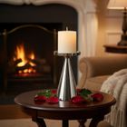 Home Styling Collection, świecznik dekoracyjny, srebrny, 17 cm