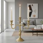 Home Styling Collection, świecznik kandelabr, 3-ramienny, złoty, 30 cm