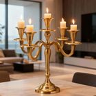 Home Styling Collection, świecznik kandelabr, 5-ramienny, złoty, 30 cm