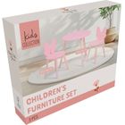 Home Styling Collection, zestaw mebli dziecięcych z różową kokardą, stolik + krzesła, 2 szt.