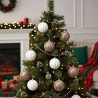 Home Styling Decoration, bombki choinkowe, nietłukące, białe, szampańskie, 8 cm, 12 szt.