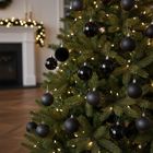 Home Styling Decoration, bombki choinkowe, nietłukące, czarne, 6 cm, 16 szt.