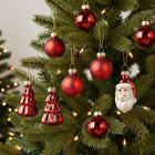 Home Styling Decoration, bombki choinkowe, nietłukące, czerwone, 3/5 cm, 9 szt.