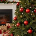 Home Styling Decoration, bombki choinkowe, nietłukące, czerwone, 5 cm, 10 szt.