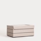 Homla, Ammra, szkatułka na biżuterię, trzypoziomowa beżowa, 25,3-18,2-11,4 cm