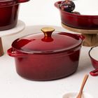 Homla, Andreas, garnek żeliwny, bordowy owalny ombre, 4,5l