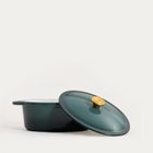 Homla, Andreas, garnek żeliwny, zielony owalny ombre, 4,5l