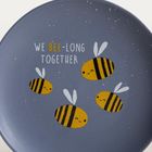 Homla, Annbee, talerz, z pszczołą granatowy, 16 cm