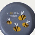 Homla, Annbee, talerz, z pszczołą granatowy, 19 cm