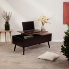 Homla, Anzabi, stolik kawowy, z podnoszonym blatem, brązowy, 105-50,5-43,5 cm