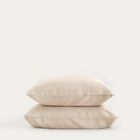 Homla, Bamsa, zestaw dwóch poszewek, z satyny bambusowej, beżowe, 50-60 cm
