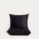 Homla, Bamsa, zestaw dwóch poszewek, z satyny bambusowej, czarny, 50-60 cm